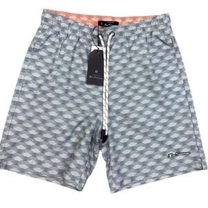 NEW BEN SHERMAN men's swim shorts bottom in light blue